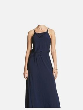 Banana Republic Factory Navy Spaghetti-Strap Maxi Dress